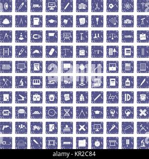 100 boussole icons set grunge sapphire Illustration de Vecteur