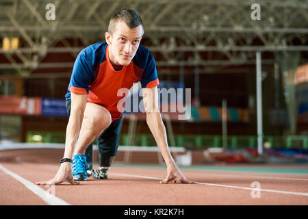 Runner sur Démarrer handicapés Banque D'Images