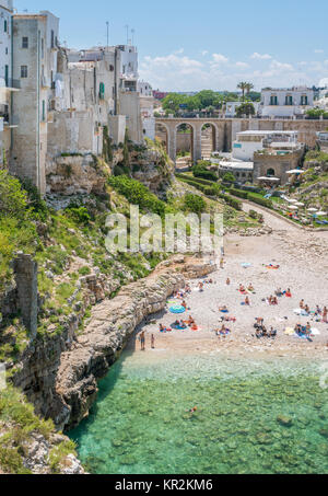 Polignano a Mare, Province de Bari, Pouilles, Italie du sud. Banque D'Images