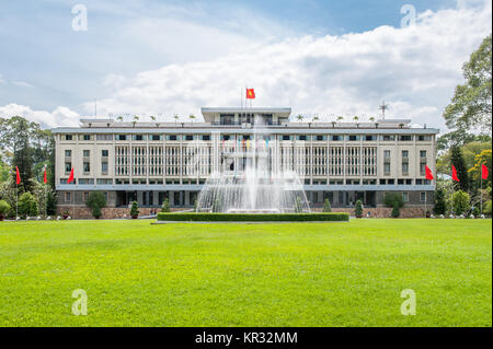 Le Palais de la réunification à Ho Chi Minh City, Vietnam. Banque D'Images