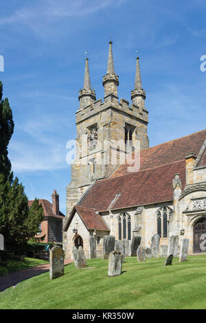 Eglise de St.Jean Baptiste, High Street, Penshurst, Kent, Angleterre, Royaume-Uni Banque D'Images