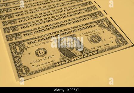 Notes 1 Dollar Dollar - vintage Banque D'Images