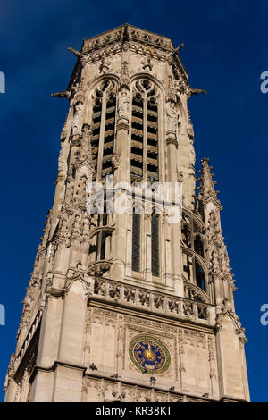 Clocher de Saint Germain l'Auxerrois Church Paris France Banque D'Images