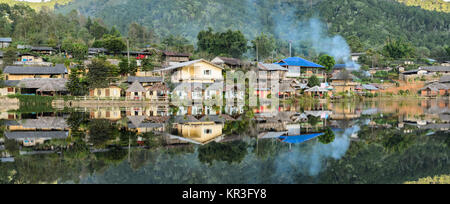 Ban Rak Thai, village chinois dans la région de Mae Hong Son, Thaïlande Banque D'Images