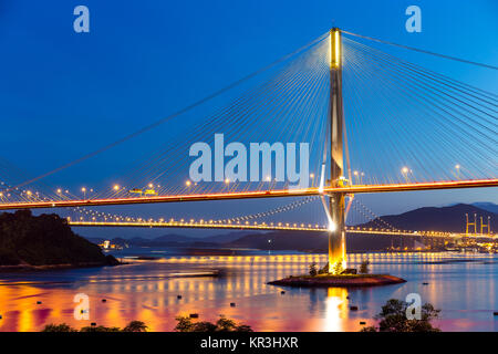 Bridge au coucher du soleil à Hong Kong Banque D'Images