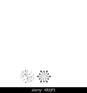 D'artifice du Nouvel An des icônes. L'icône d'artifice pour célébrer noël et anniversaire ou anniversaire events collection, vector illustration Illustration de Vecteur