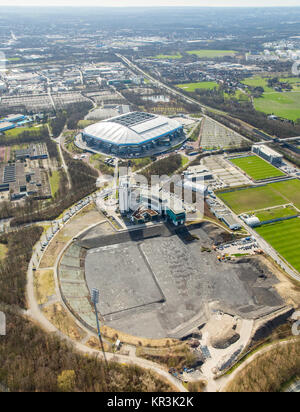 L'ancien stade du parc à côté de l'Arena Auf Schalke, Veltinsarena, Schalke 04, cours de formation de la S04, Gelsenkirchen, Ruhr, l'Rhine-Westph Banque D'Images