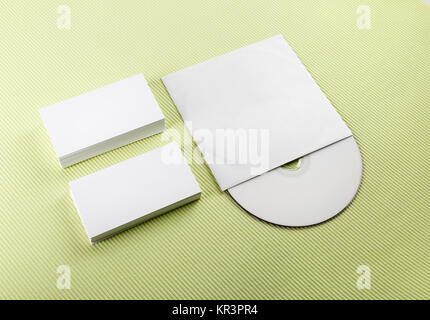 Cartes d'affaires et d'un disque compact Banque D'Images