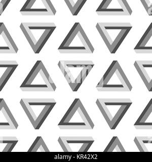 Seamless Pattern Triangle impossible Banque D'Images