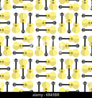Silhouette guitare Seamless Background Banque D'Images