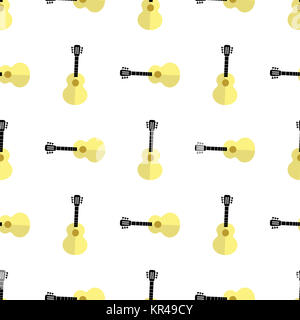 Silhouette guitare Seamless Background Banque D'Images