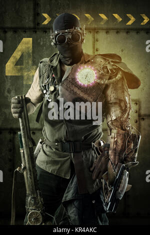 Guerrier futuriste Banque D'Images