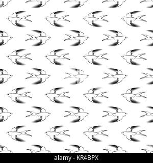 Bird Flying Swallow motif transparent Banque D'Images