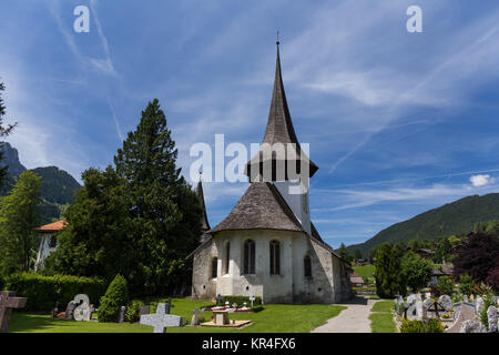 Église de Rougemont Vaud canton suisse Banque D'Images