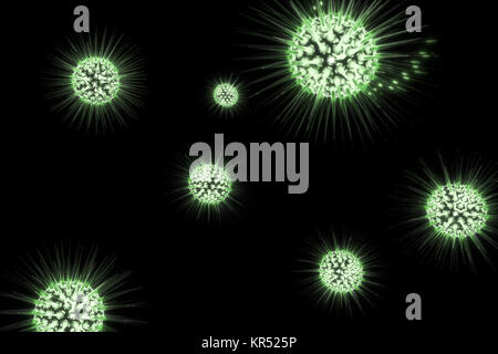 3d abstrait cellules de micro-organismes. Le Rendu 3D Banque D'Images