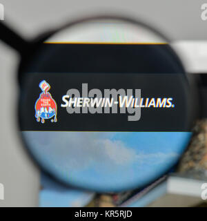 Milan, Italie - 1 novembre, 2017 : Sherwin Williams logo sur la page d'accueil du site. Banque D'Images