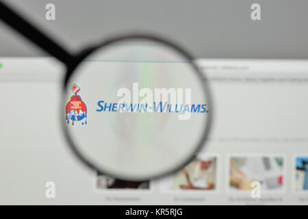 Milan, Italie - 1 novembre, 2017 : Sherwin Williams logo sur la page d'accueil du site. Banque D'Images