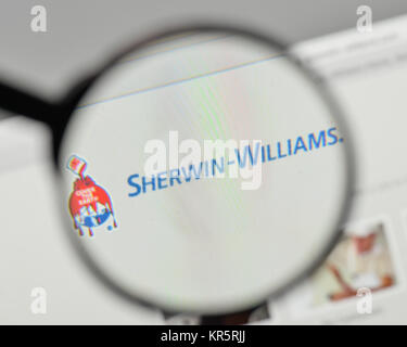 Milan, Italie - 1 novembre, 2017 : Sherwin Williams logo sur la page d'accueil du site. Banque D'Images