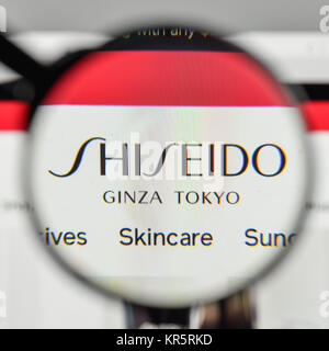 Milan, Italie - 1 novembre, 2017 : logo Shiseido sur le site web d'accueil. Banque D'Images
