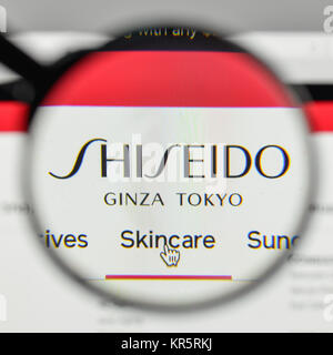 Milan, Italie - 1 novembre, 2017 : logo Shiseido sur le site web d'accueil. Banque D'Images