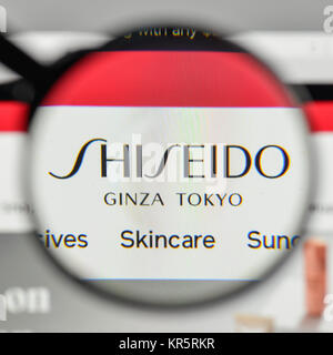 Milan, Italie - 1 novembre, 2017 : logo Shiseido sur le site web d'accueil. Banque D'Images