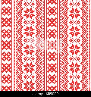 Laponie modèle vectoriel continu, Scandinaves folk art design, l'arrière-plan de croix Sami Illustration de Vecteur