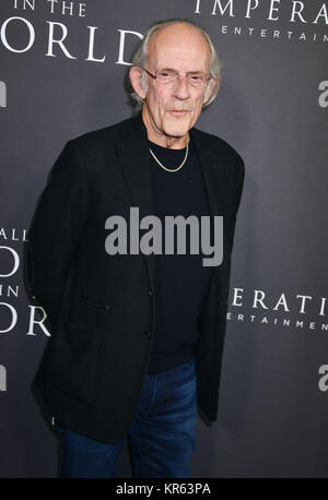 Los Angeles, USA. Dec 18, 2017. Christopher Lloyd 032 assiste à la première de Sony Pictures Entertainment's 'tout l'argent dans le monde" à Samuel Goldwyn Theatre le 18 décembre 2017 à Beverly Hills, Californie Crédit : Tsuni/USA/Alamy Live News Banque D'Images