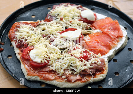 Des pizzas matières Banque D'Images