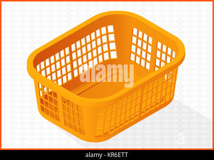 Panier de blanchisserie vector 3d illustration Banque D'Images