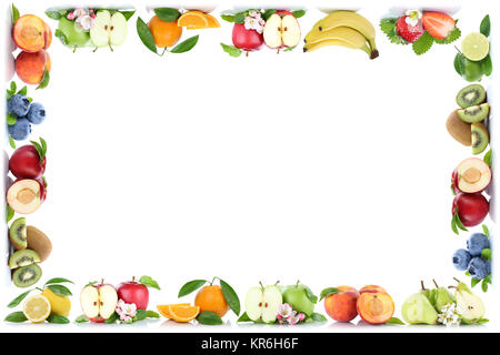 Apple fruits oranges pommes fruits orange frame copie espace copyspace Banque D'Images