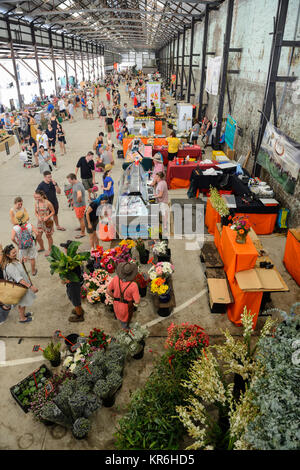 Carriageworks Farmers Market dans la banlieue de Eveleigh, Sydney, New South Wales, Australia Banque D'Images
