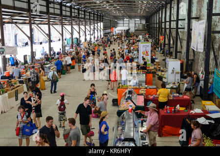 Carriageworks Farmers Market dans la banlieue de Eveleigh, Sydney, New South Wales, Australia Banque D'Images