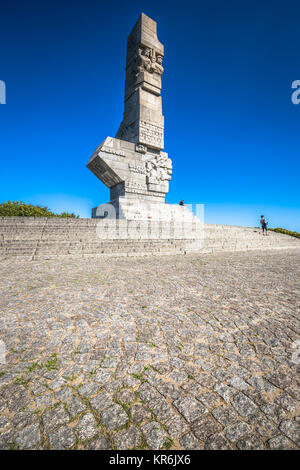 Westerplatte. monument commémorant la première bataille de la seconde guerre mondiale et la guerre de défense polonaise Banque D'Images