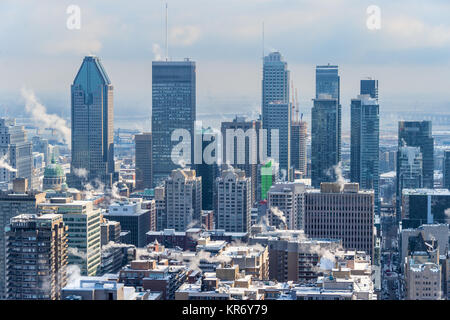 Montréal, CA - 17 décembre 2017 : du Belvédère Kondiaronk Banque D'Images