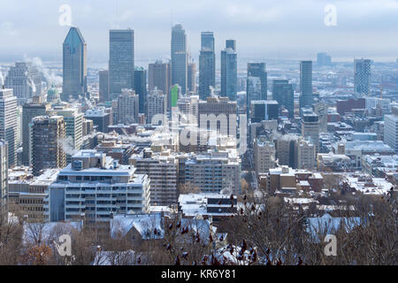 Montréal, CA - 17 décembre 2017 : du Belvédère Kondiaronk Banque D'Images