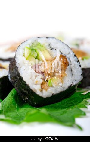 Choix assortiment de sushis frais combinaison sélection Banque D'Images