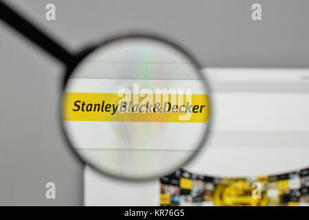 Milan, Italie - 1 novembre, 2017 : Stanley Black & Decker logo sur la page d'accueil du site. Banque D'Images