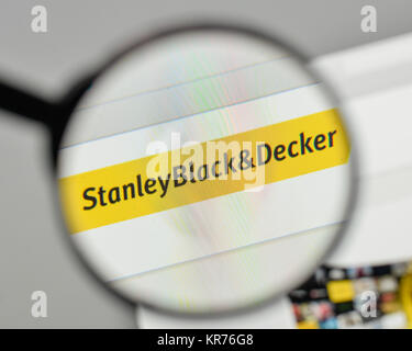 Milan, Italie - 1 novembre, 2017 : Stanley Black & Decker logo sur la page d'accueil du site. Banque D'Images