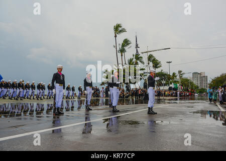 Pattaya, Thaïlande - 19 novembre 2017 : démonstration de la marine thaïlandaise plaqués percer sur le 50e anniversaire de la Revue internationale de la flotte de l'ASEAN 2017 Banque D'Images