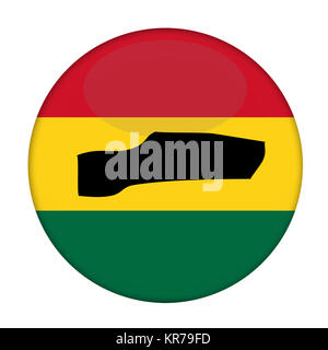 Gambie carte sur un bouton drapeau Rastafari Banque D'Images