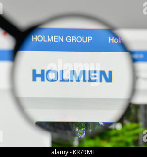 Milan, Italie - 1 novembre, 2017 : Holmen AB logo sur la page d'accueil du site. Banque D'Images
