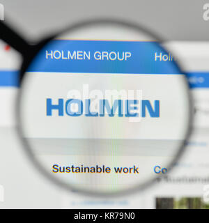 Milan, Italie - 1 novembre, 2017 : Holmen AB logo sur la page d'accueil du site. Banque D'Images