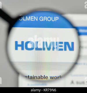 Milan, Italie - 1 novembre, 2017 : Holmen AB logo sur la page d'accueil du site. Banque D'Images