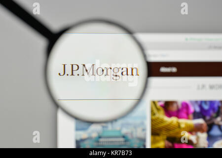 Milan, Italie - 1 novembre, 2017 : JP Morgan logo sur la page d'accueil du site. Banque D'Images