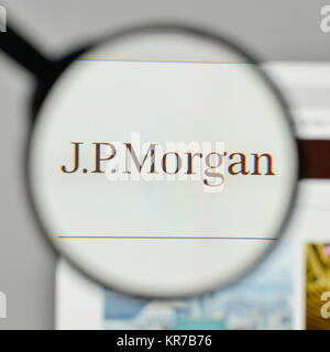 Milan, Italie - 1 novembre, 2017 : JP Morgan logo sur la page d'accueil du site. Banque D'Images