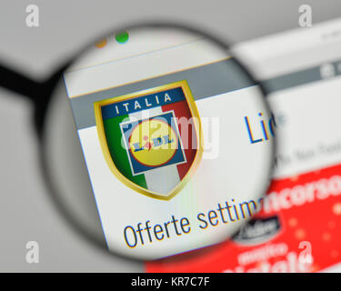 Milan, Italie - 1 novembre, 2017 : Lidl logo sur la page d'accueil du site. Banque D'Images