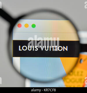 Milan, Italie - 1 novembre, 2017 : Louis Vuitton logo sur la page d'accueil du site. Banque D'Images