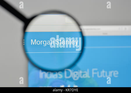 Milan, Italie - 1 novembre, 2017 : Morgan Stanley logo sur la page d'accueil du site. Banque D'Images