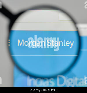 Milan, Italie - 1 novembre, 2017 : Morgan Stanley logo sur la page d'accueil du site. Banque D'Images