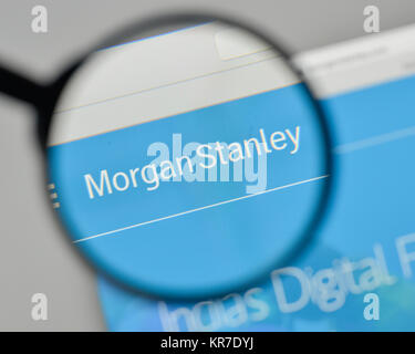 Milan, Italie - 1 novembre, 2017 : Morgan Stanley logo sur la page d'accueil du site. Banque D'Images